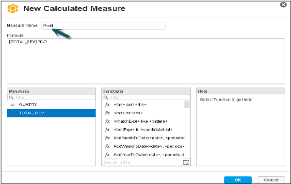 New Calculated Measure