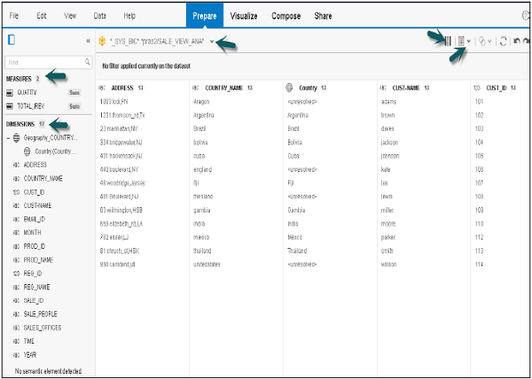 Prepare Tab Functions