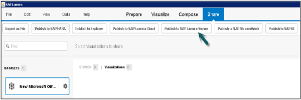 Publishing SAP Lumira Server Step1