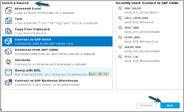 Select Data Source