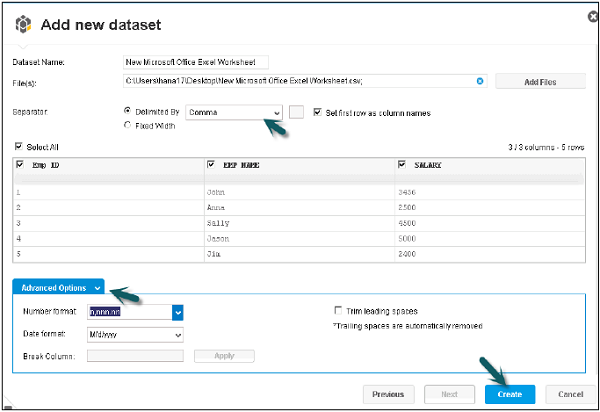 Working CSV Files Step2