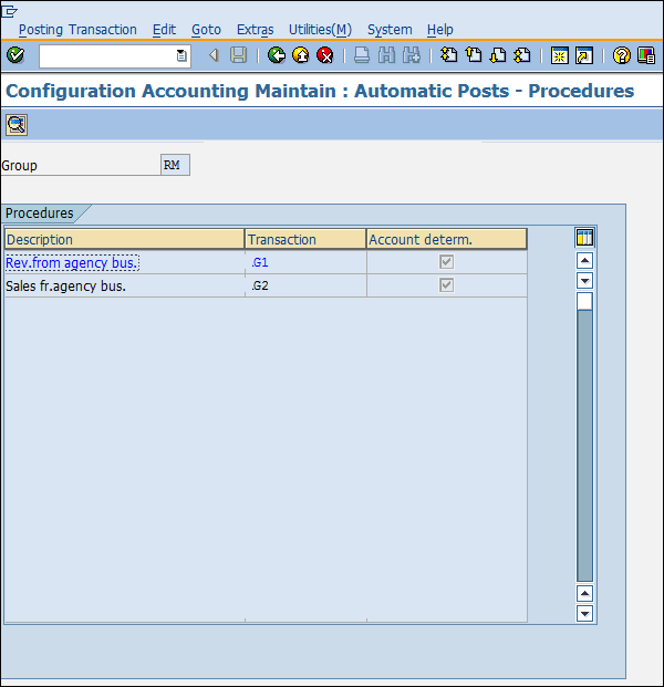 SAP automatic posting