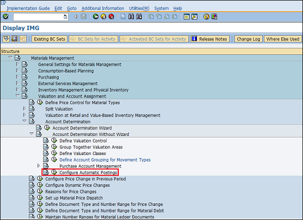 SAP automatic posting