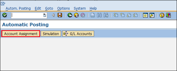 SAP automatic posting entry