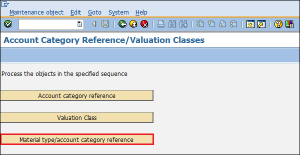 SAP valuation class map