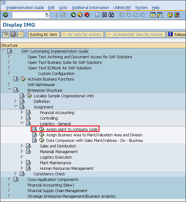 SAP Plant to Company Code