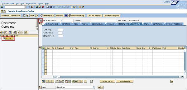 SAP PO from PR drop