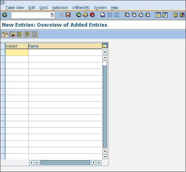 SAP posting period variant new entry details