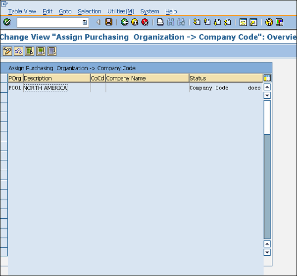 SAP Purchasing organization Entry