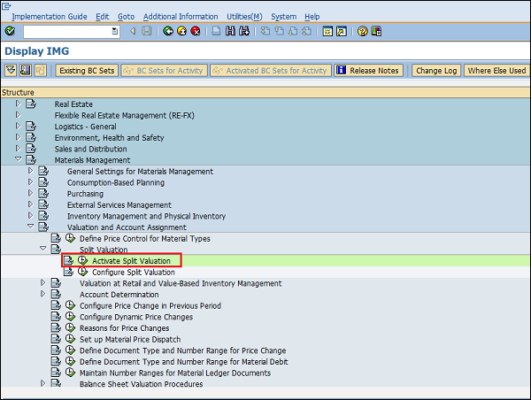 SAP Split Valuation