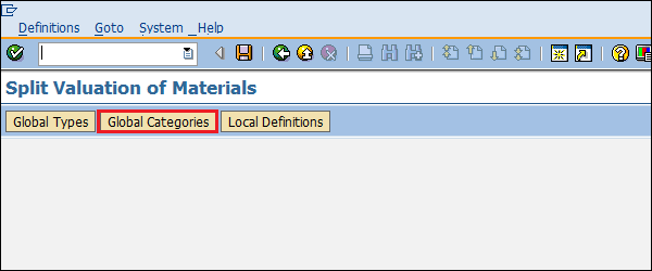 SAP Split Valuation category