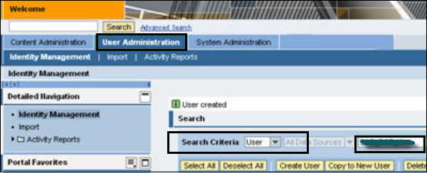 Administration Tab