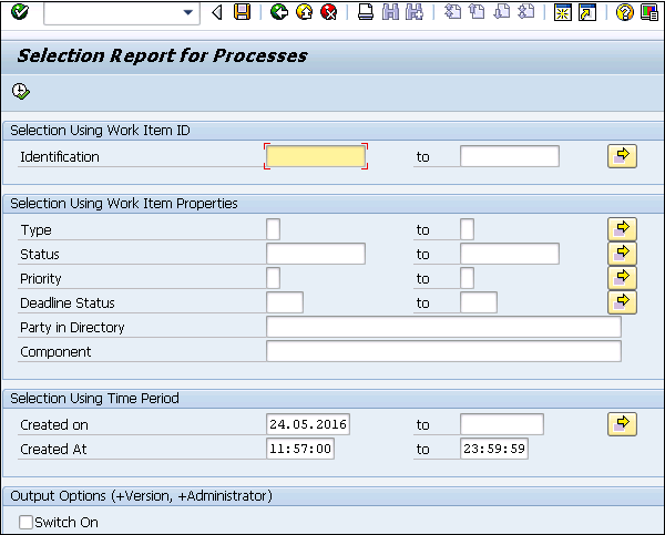 Select Report Processes