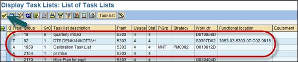 Display Task List