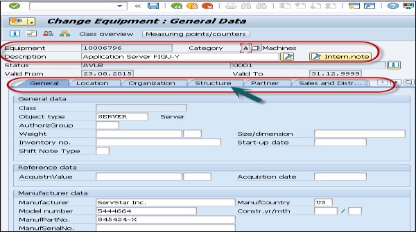 Structure Tab