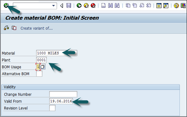 Create Material BOM