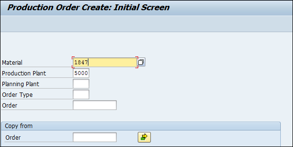 Production Order