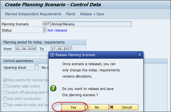 Release Planning Scenario