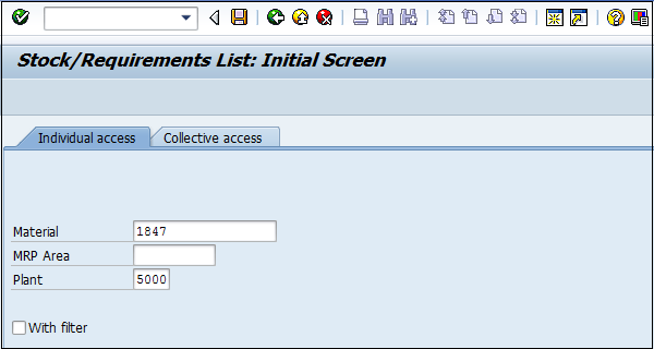 Stock Requirements