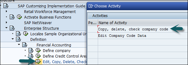 Create new Company Code