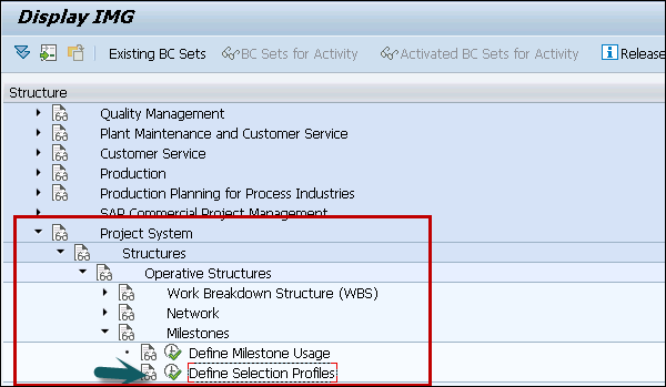 Define Selection Profiles