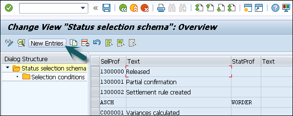 Status Selection Schema