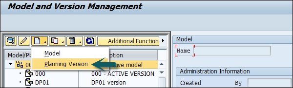 Planning Version Creation