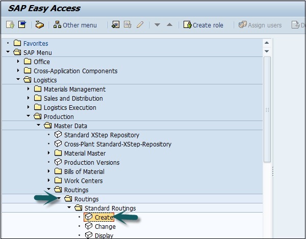 Routing Master Data