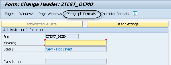 Paragraph Formats