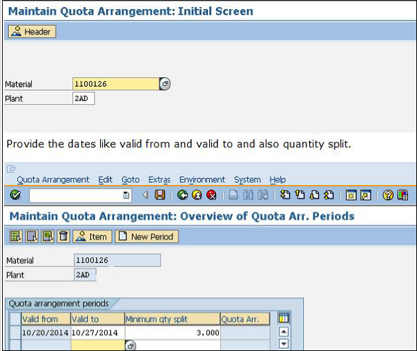 Maintain Quota Arrangement