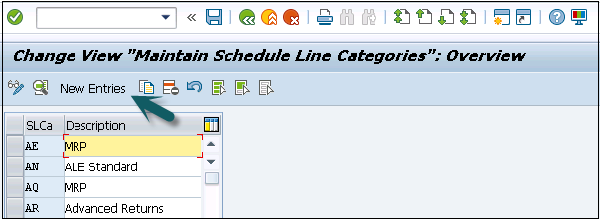 Maintain Schedule Line