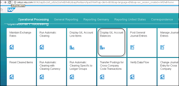 Display G/L Account Balances