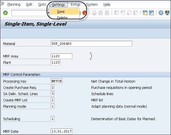 Parameter Set