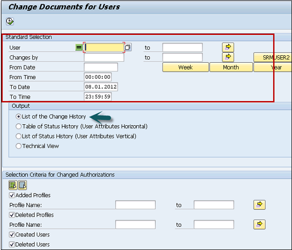 Change Documents for Users