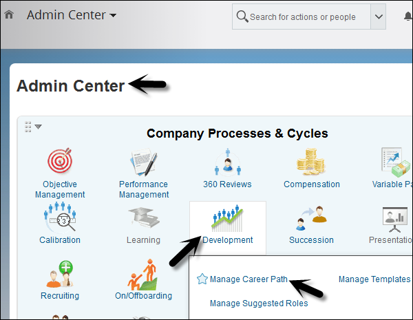 Admin Center Development