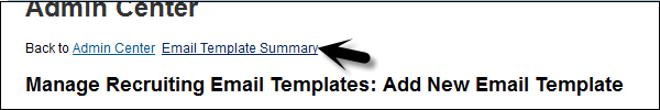 Email Template Summary