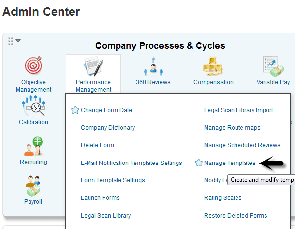 Manage Templates