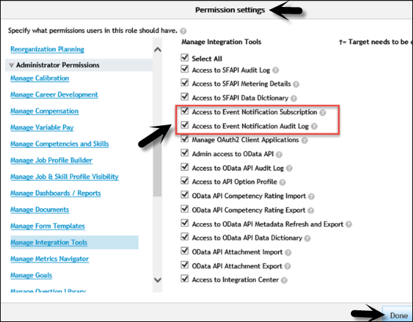 Permission Settings