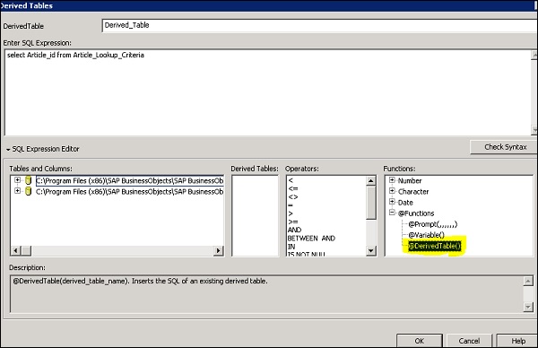 Deleting Derived Table