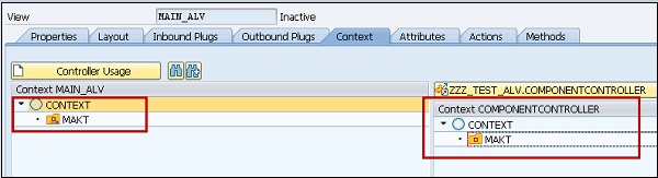 Component Controller ALV