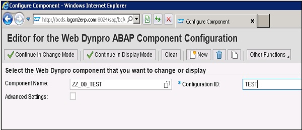 Configure Component