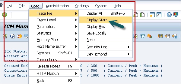 Trace Display File