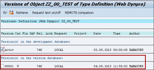 Version Database