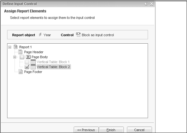 Assign Report Elements