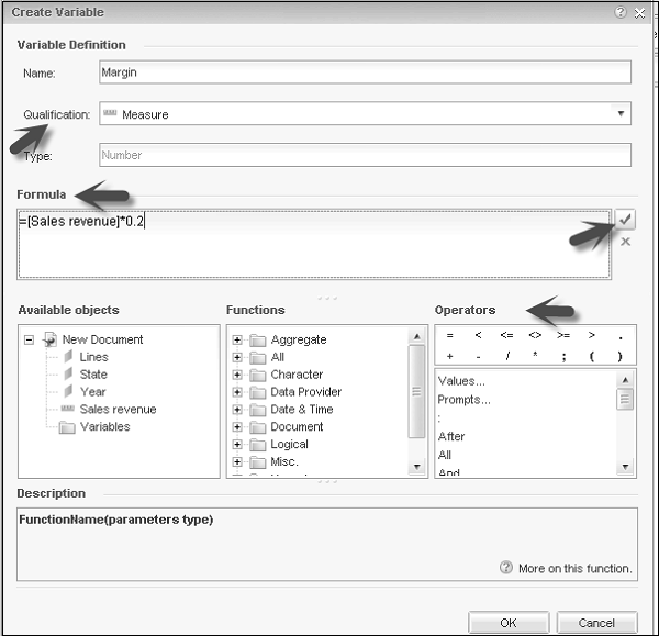 Enter Variable Details