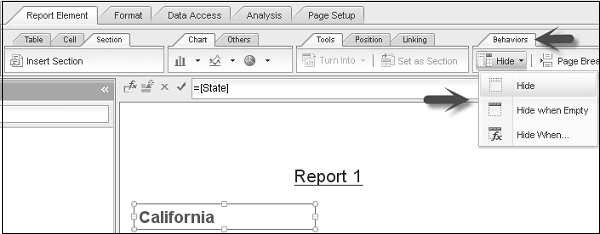 Hide Sections