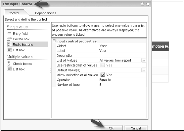 Open Edit Input Control