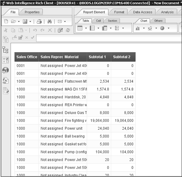 Webi document added