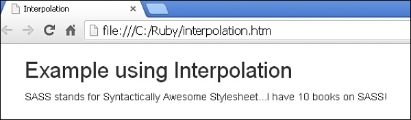 Sass Interpolation