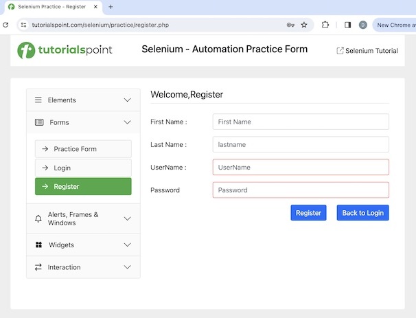 Selenium Handling Forms 5